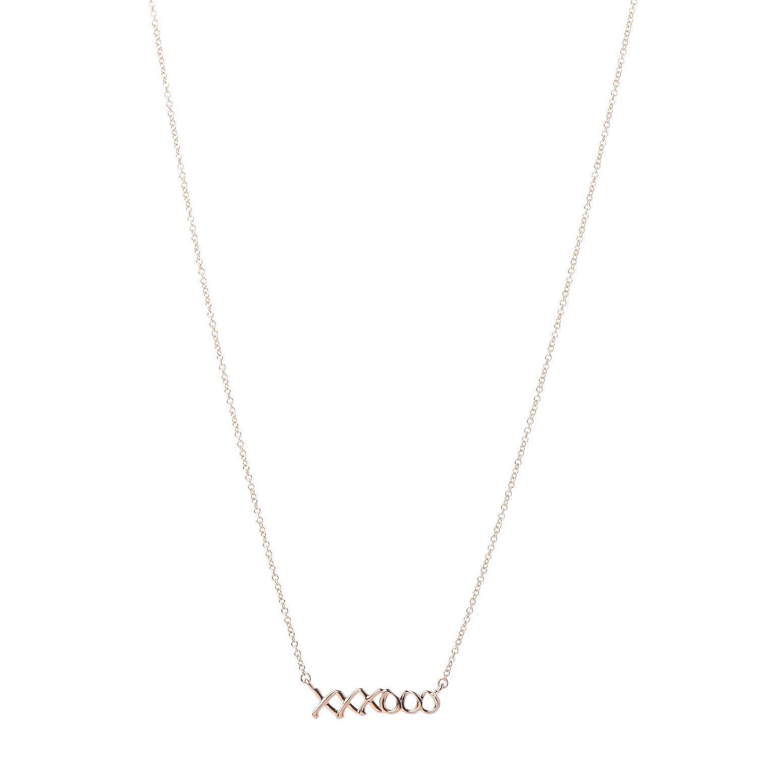 Tiffany 18K Rose Gold Paloma's Graffiti Love and Kisses Pendant Necklace 1 of 6