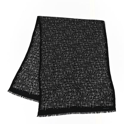 Hermes Silk Cashmere Stole Black 2 of 13