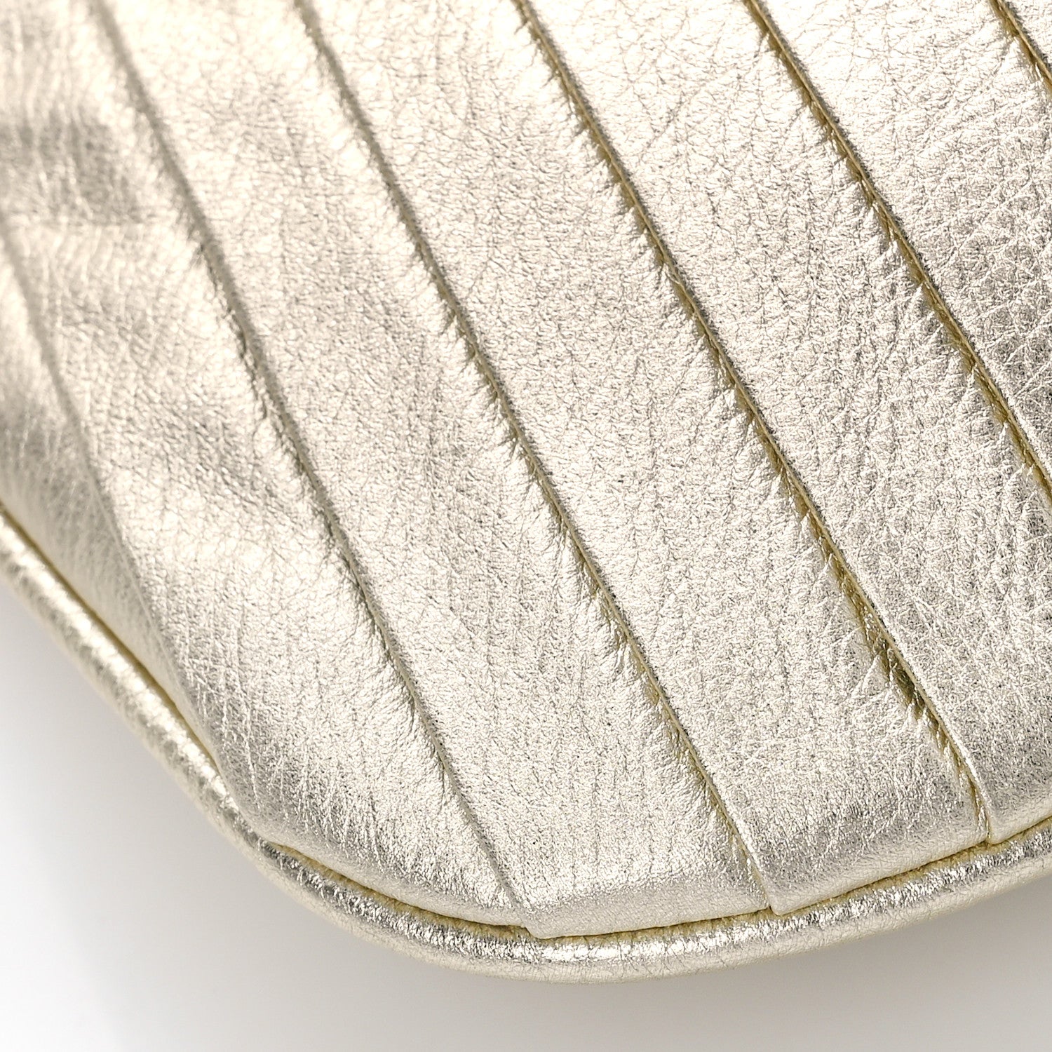 Valentino Garavani Metallic Calfskin Crystal Vlogo Flap Gold 7 of 8