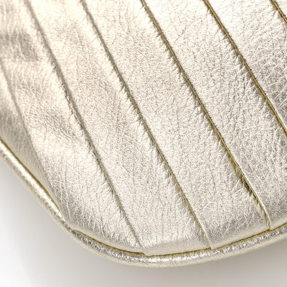 Valentino Garavani Metallic Calfskin Crystal Vlogo Flap Gold 7 of 8