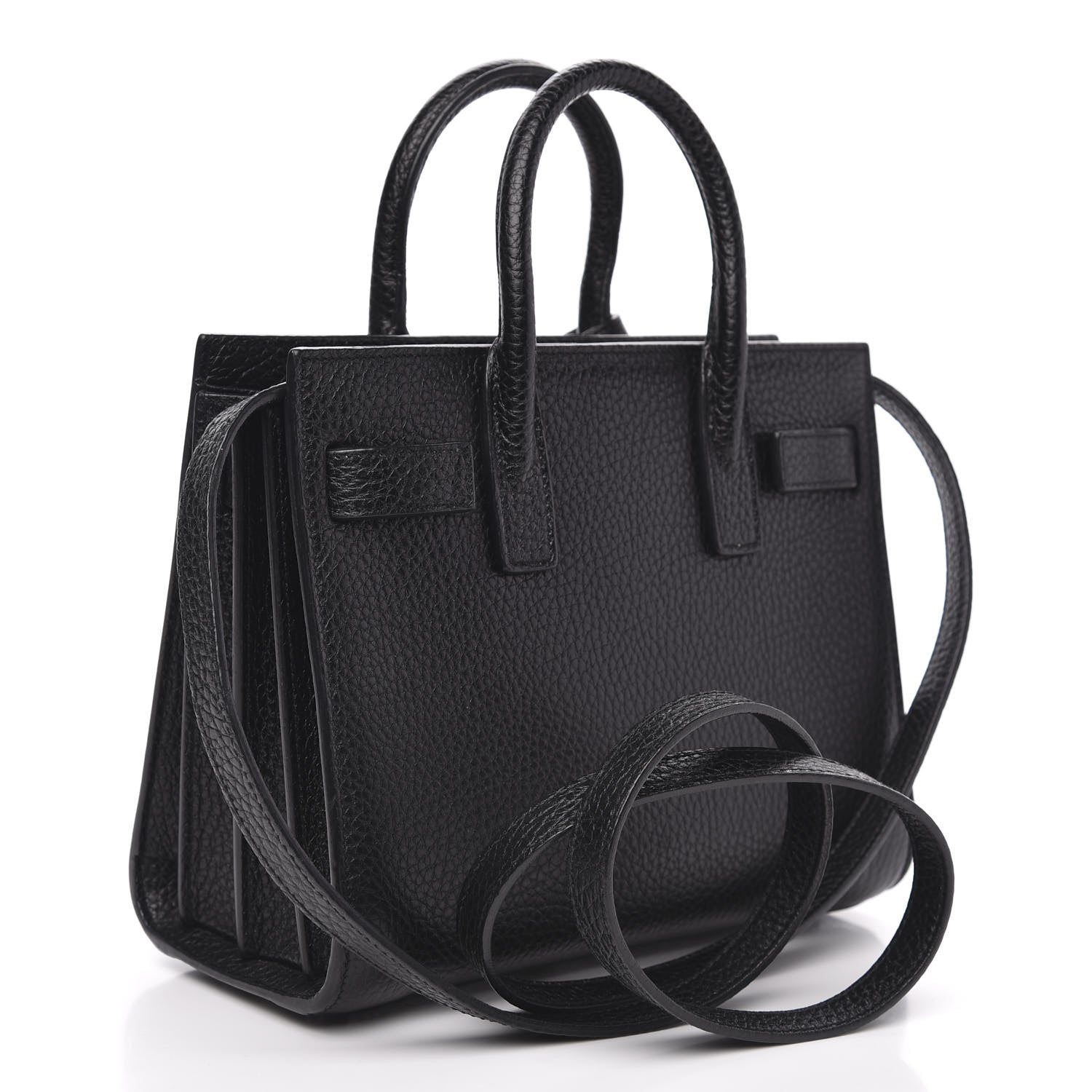 Saint Laurent Grained Calfskin Nano Sac De Jour Black 3 of 9