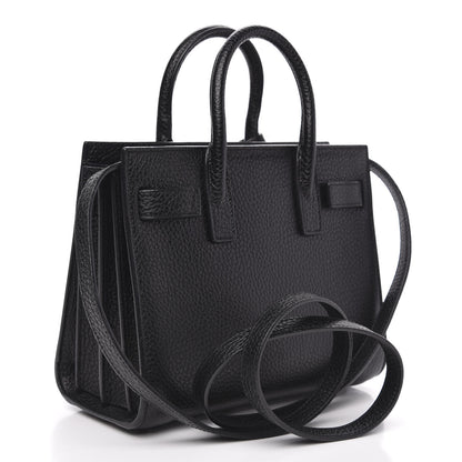 Saint Laurent Grained Calfskin Nano Sac De Jour Black 3 of 9