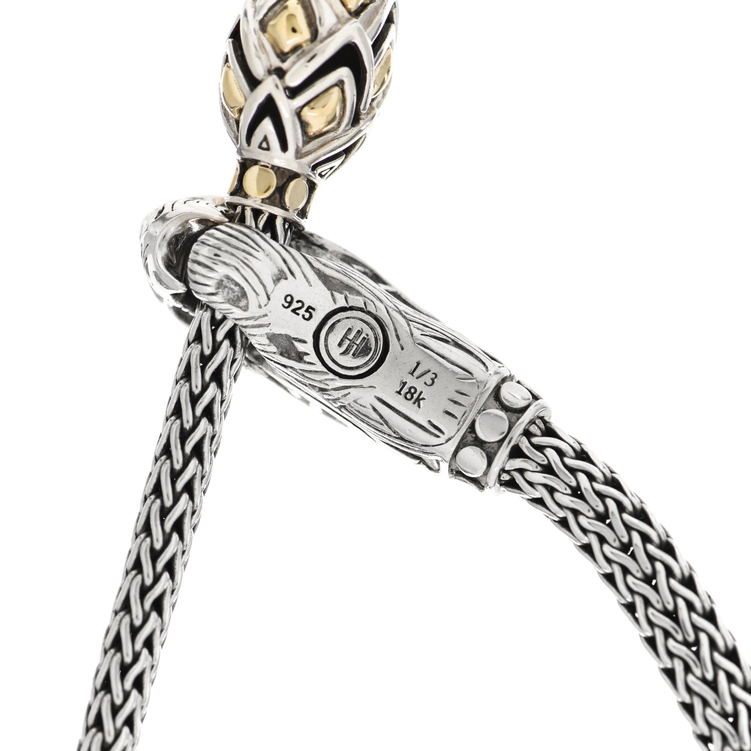 John Hardy Sterling Silver 18K Yellow Gold Legends Naga Dragon Lariat Necklace 4 of 4