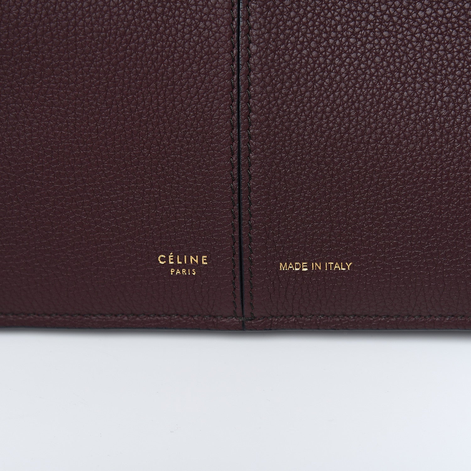 Celine Baby Grained Calfskin Small Tri-Fold Bag Burgundy 6 of 9