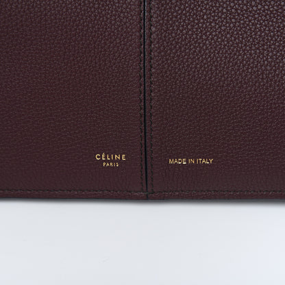 Celine Baby Grained Calfskin Small Tri-Fold Bag Burgundy 6 of 9