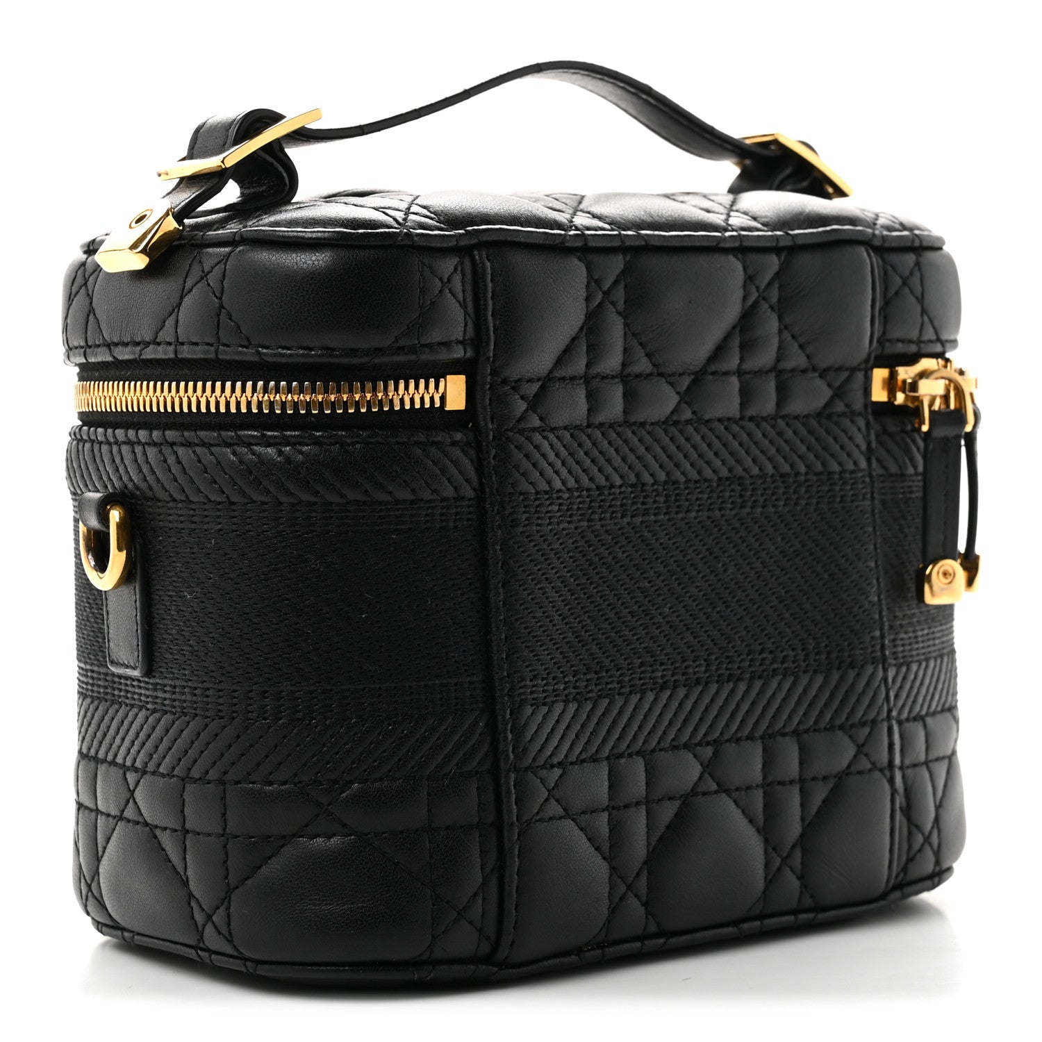 Christian Dior Lambskin Cannage Small Diortravel Vanity Case Black 3 of 6