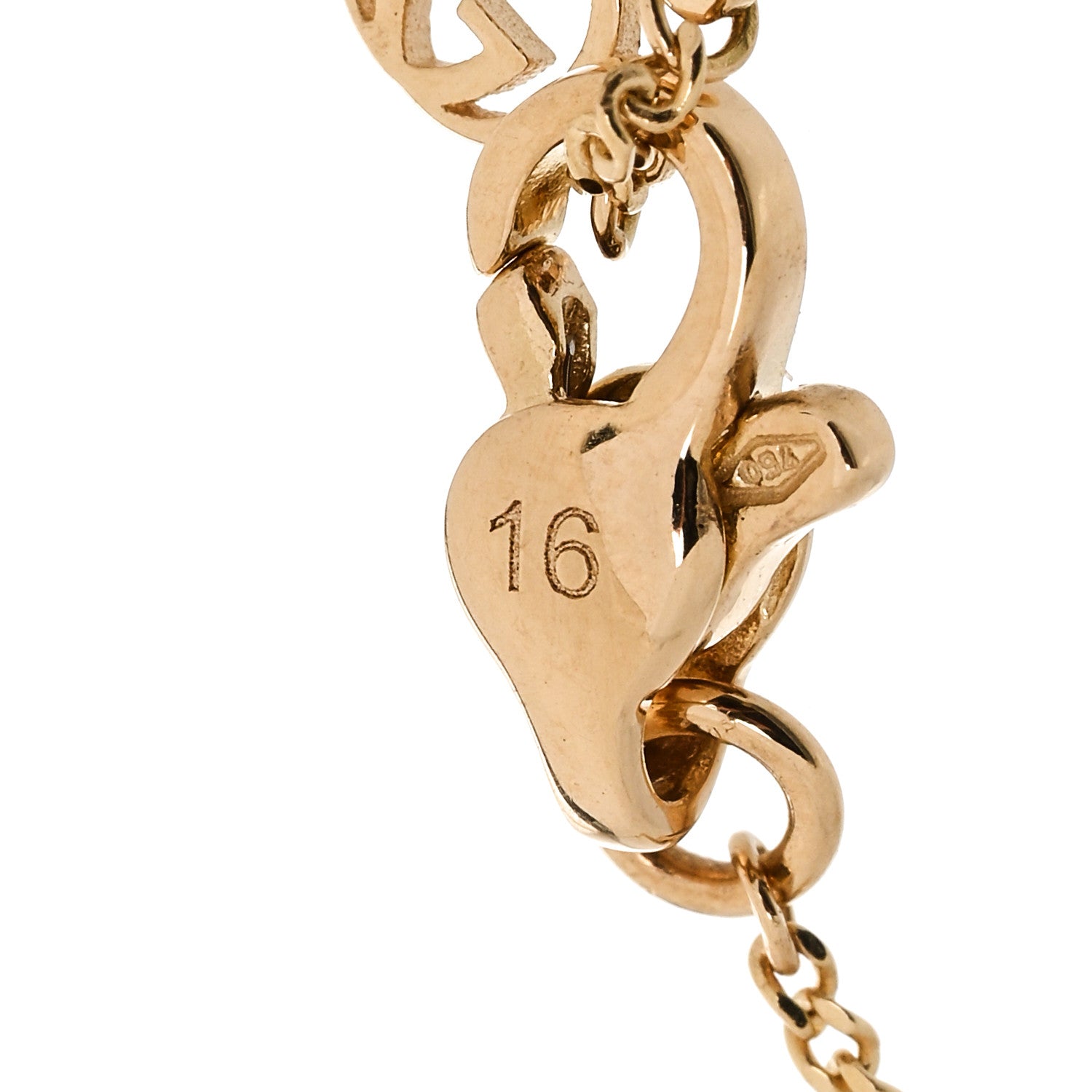 Gucci 18K Yellow Gold Diamond Star GG Station Bracelet 4 of 6