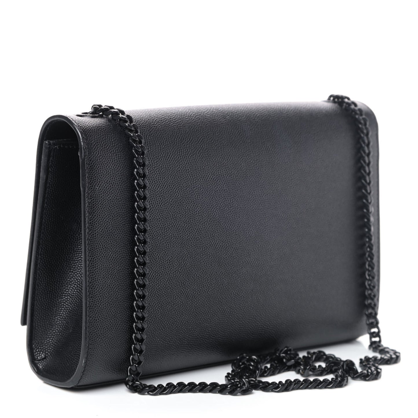 Grain De Poudre Medium Classic Monogram Kate Satchel Black