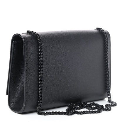 Saint Laurent Grain De Poudre Medium Classic Monogram Kate Satchel Black 2 of 4