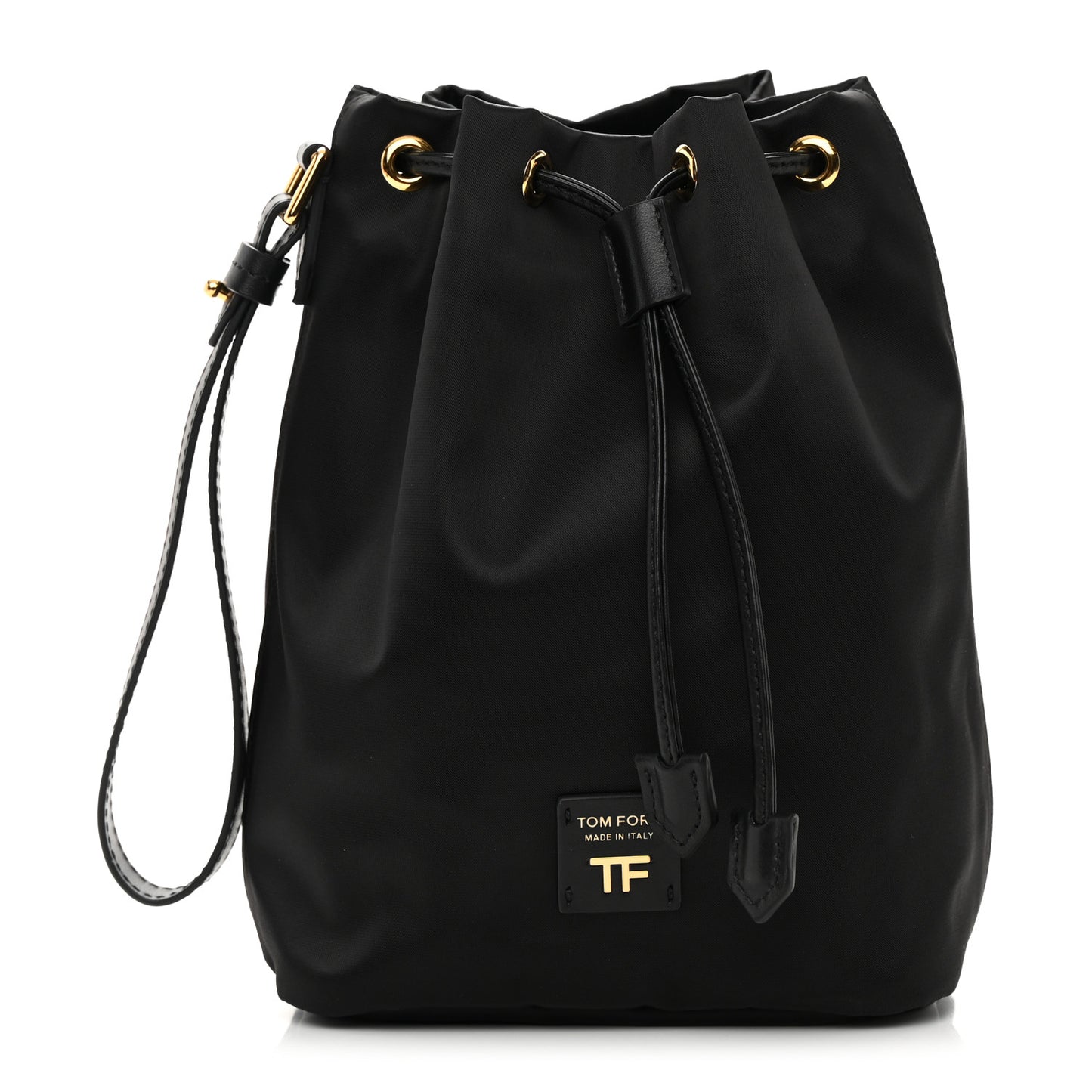 Nylon Small Disco Bucket Bag Black