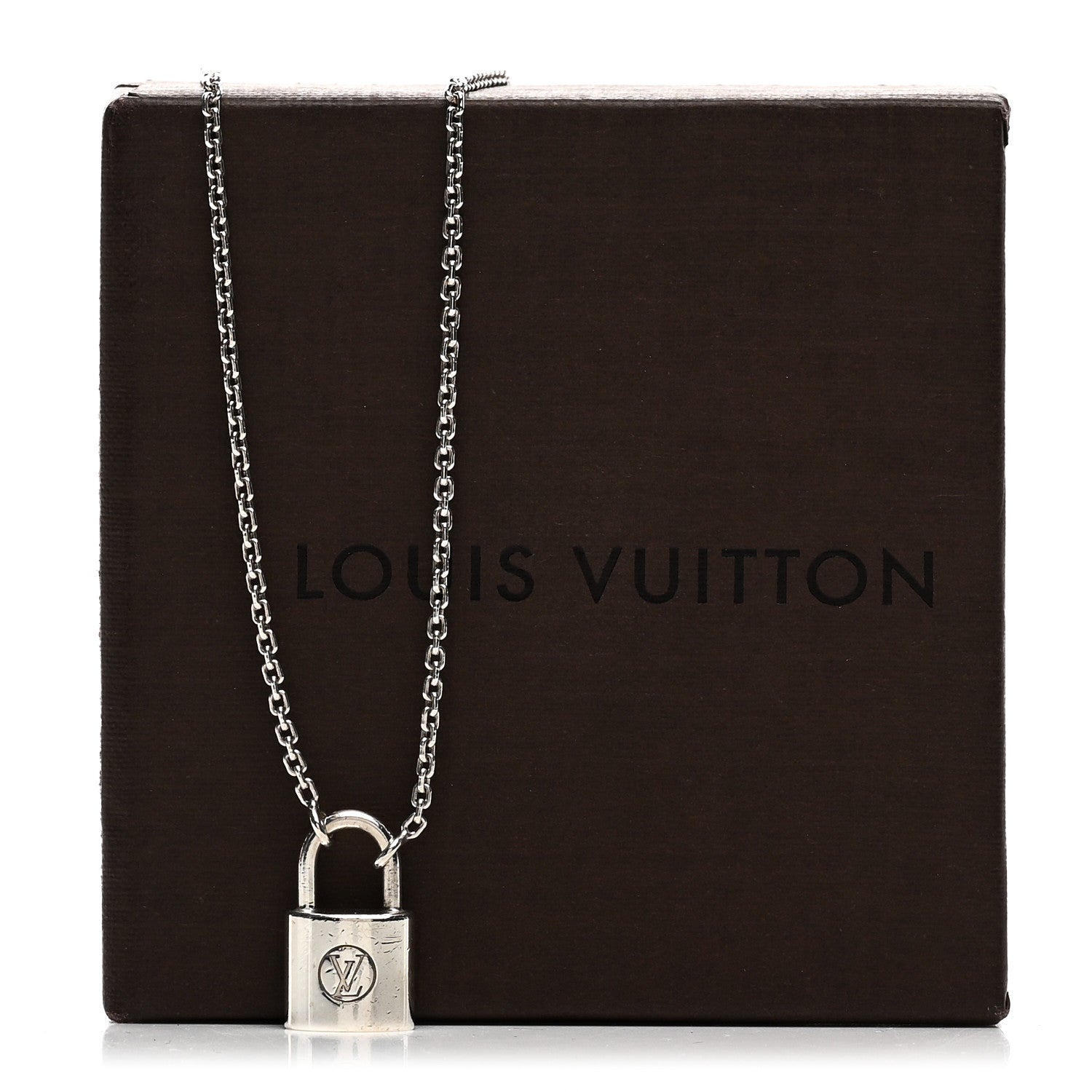 Louis Vuitton Sterling Silver Lockit Necklace 6 of 6
