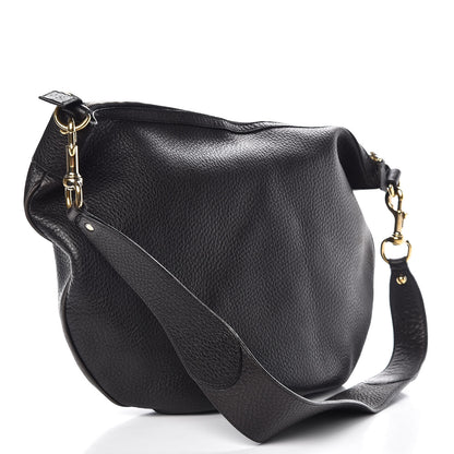 Gucci Pebbled Calfskin Web Blondie Hobo Black 3 of 12