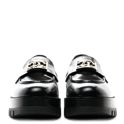 Chanel Calfskin Metal CC Loafers 40 Black 2 of 9
