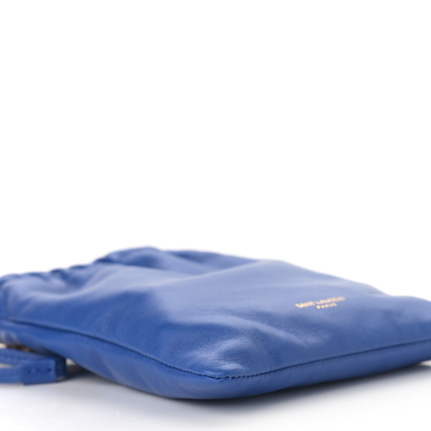 Lambskin Paris Drawstring Pouch Bleu Majorelle