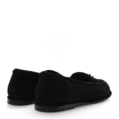 Chanel Suede Calfskin CC Mocassins 38 Black 5 of 9