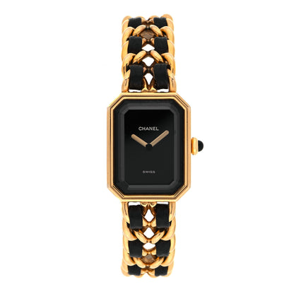 Chanel Stainless Steel Lambskin 20mm Chain Premiere Quartz Watch Gold L 1 of 4