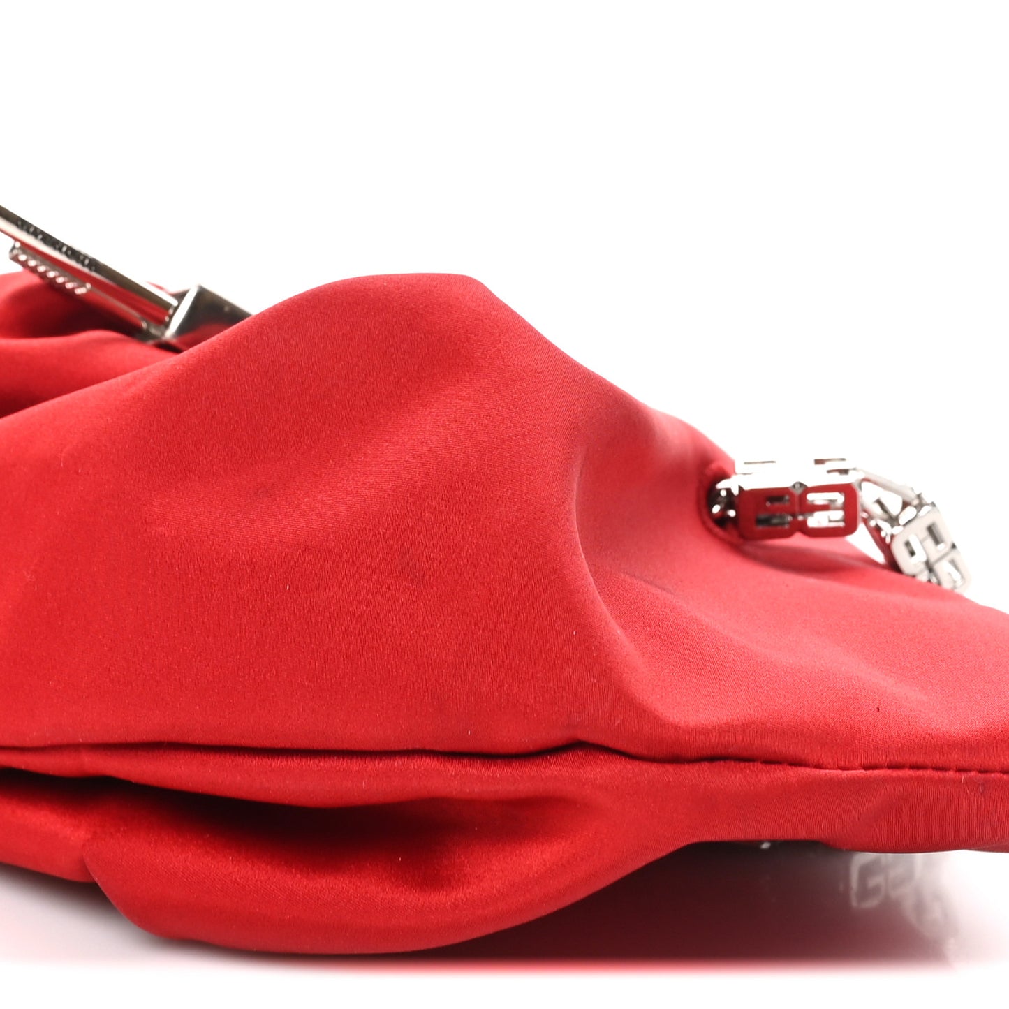 Satin Mini Kenny Shoulder Bag Red