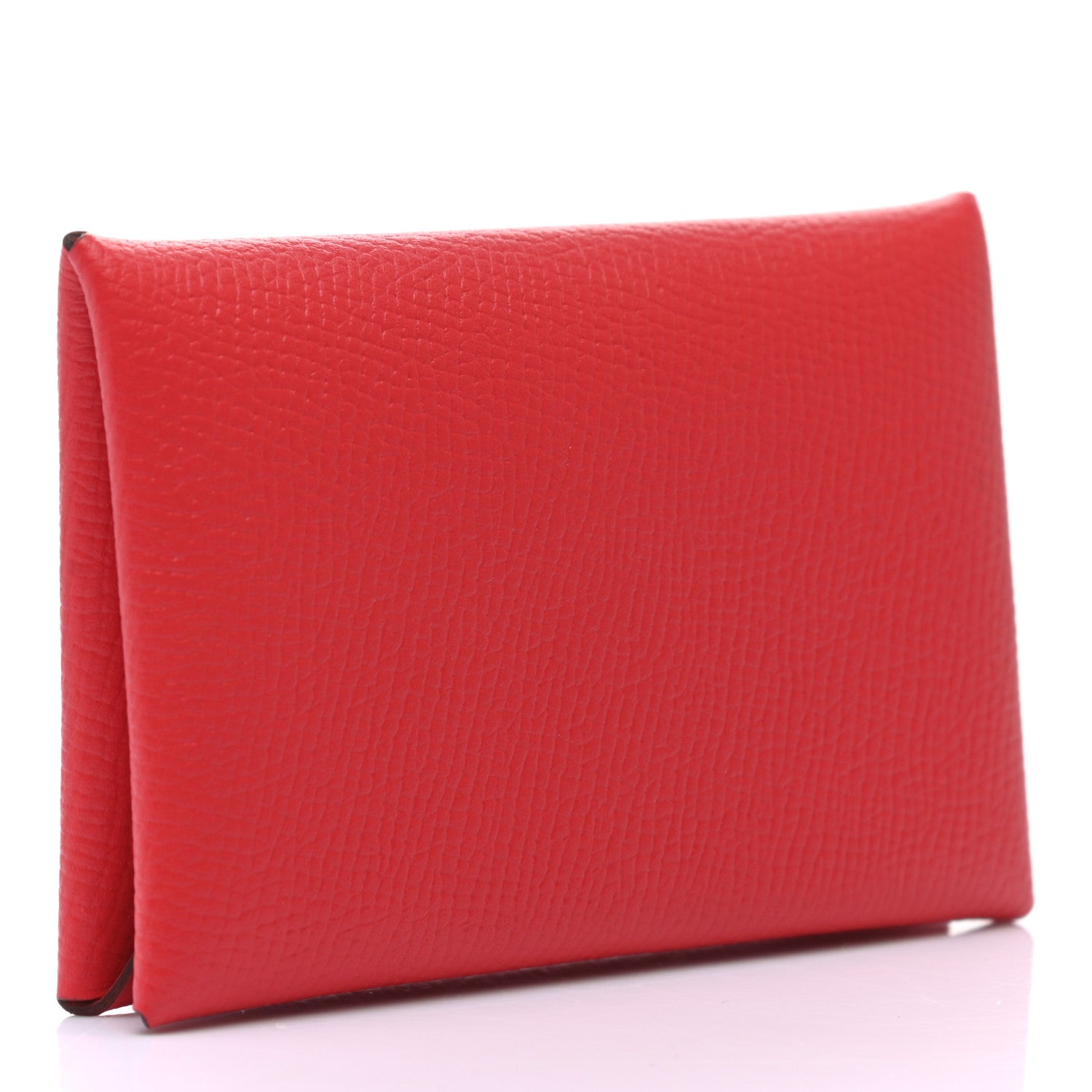 Hermes Epsom Verso Calvi Card Case Rouge Tomate Rose Jaipur 3 of 8