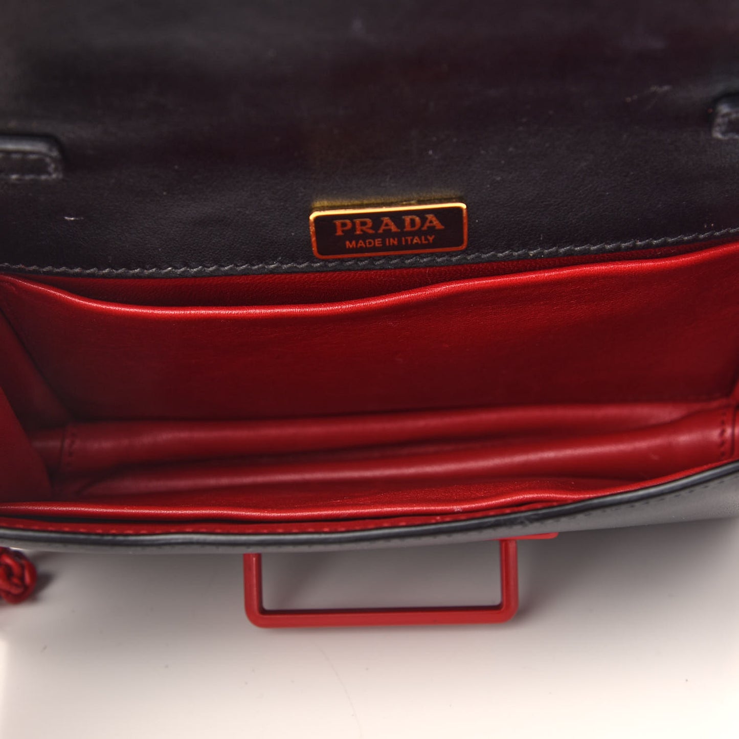 City Calf Saffiano Embellished Cahier Bag Black Fuoco