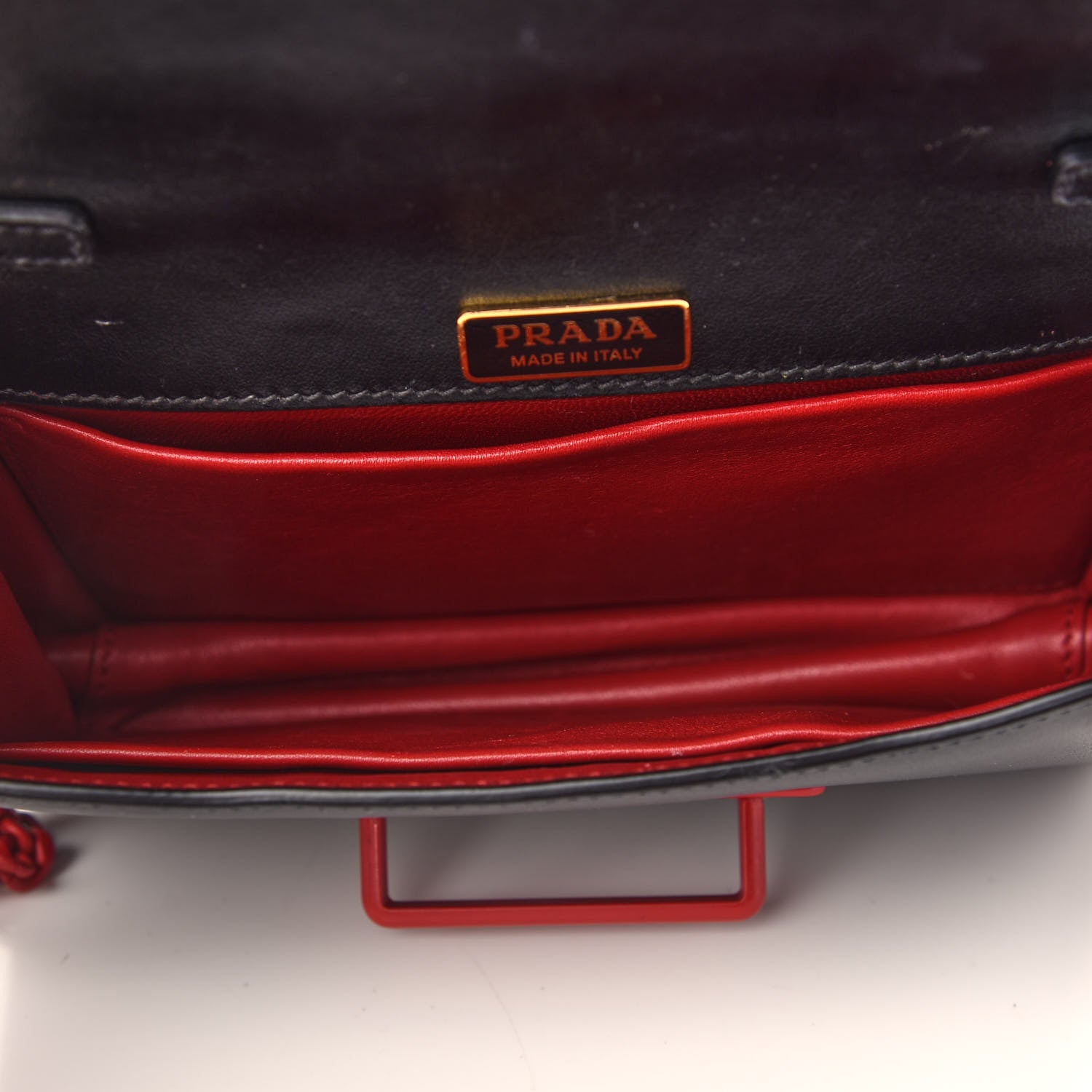 Prada City Calf Saffiano Embellished Cahier Bag Black Fuoco 5 of 10
