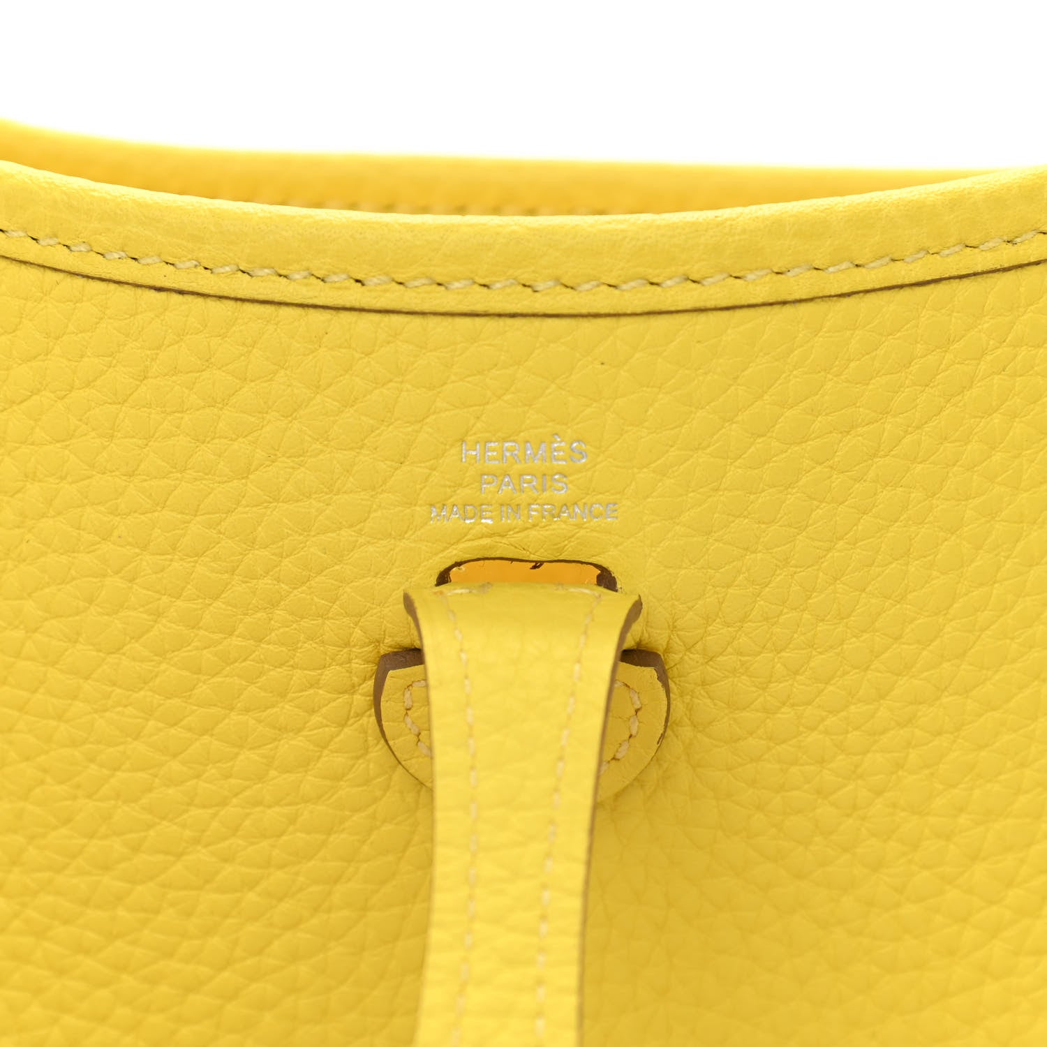 Hermes Taurillon Clemence Evelyne TPM Lime 6 of 11