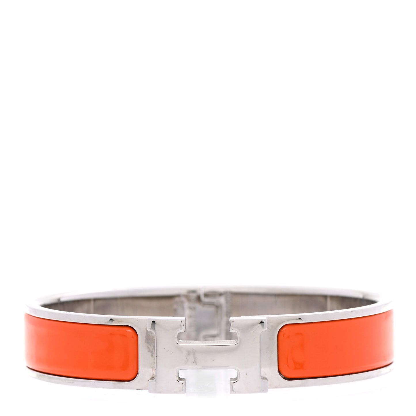 Enamel Narrow Clic Clac H Bracelet PM Orange