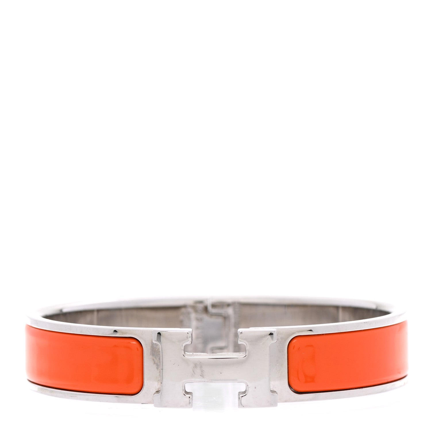 Hermes Enamel Narrow Clic Clac H Bracelet PM Orange 1 of 4