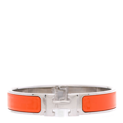 Hermes Enamel Narrow Clic Clac H Bracelet PM Orange 1 of 4