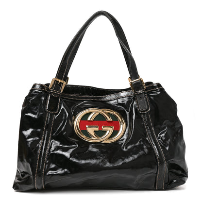 Gucci Dialux Medium Britt Tote Black 1 of 10