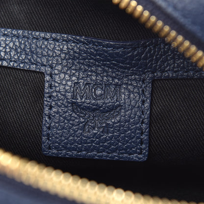 MCM Visetos Grained Calfskin Tech Crossbody Cognac Navy 6 of 8