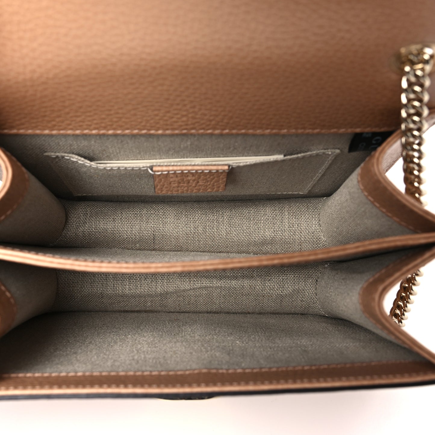 Dollar Calfskin Small Interlocking G Shoulder Bag Camelia