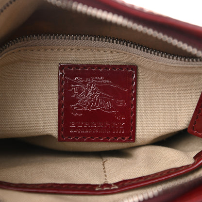 Burberry Nova Check Heart Crossbody Clutch Bag Berry Red 6 of 11