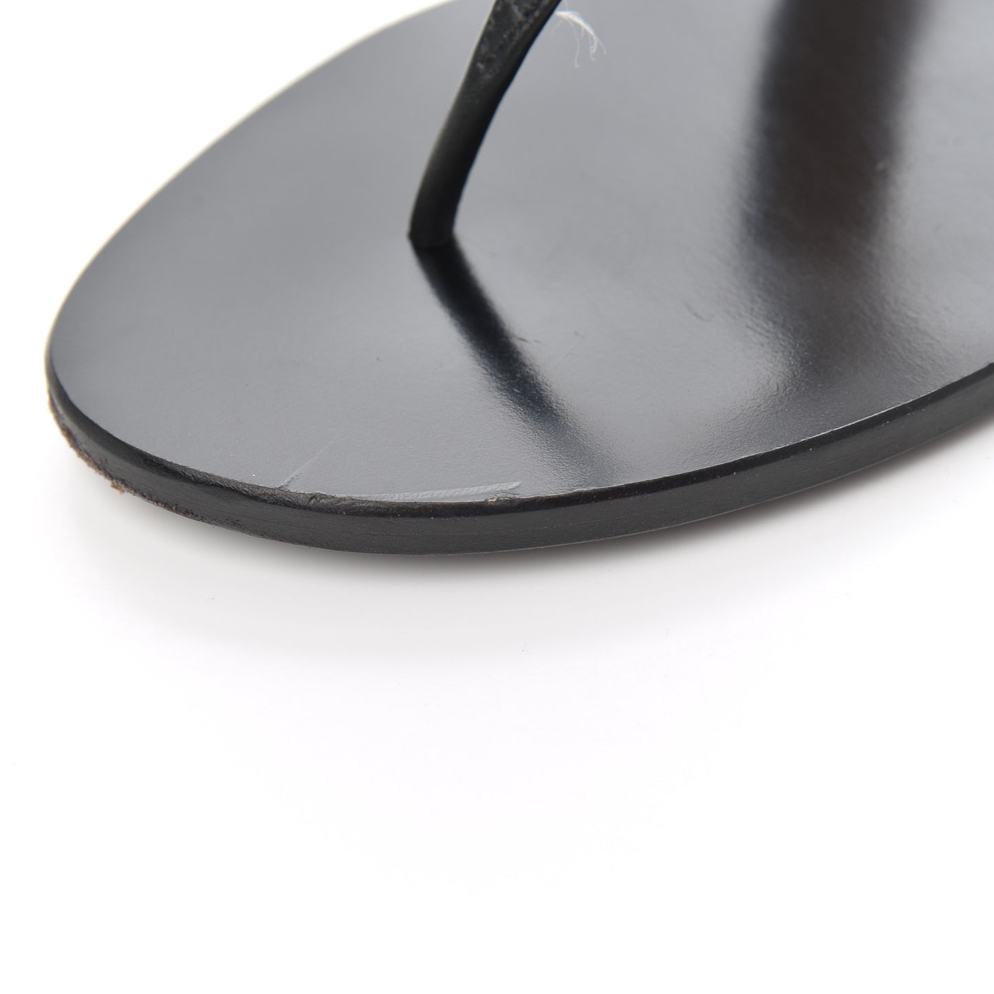 Calfskin GG Marmont Thong Sandals 38 Black