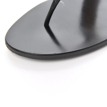 Gucci Calfskin GG Marmont Thong Sandals 38 Black 20 of 25