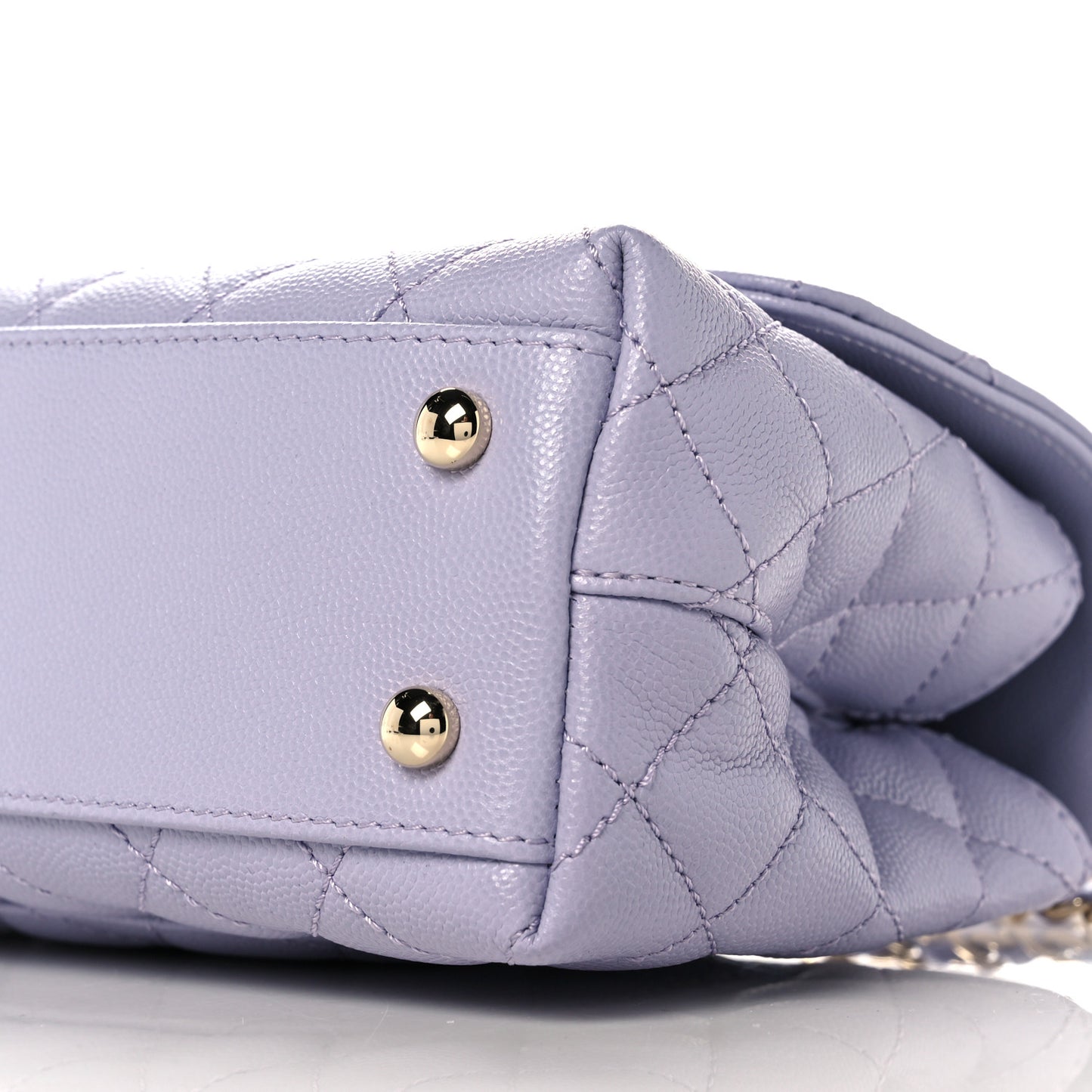 Caviar Quilted Mini Coco Handle Flap Light Purple