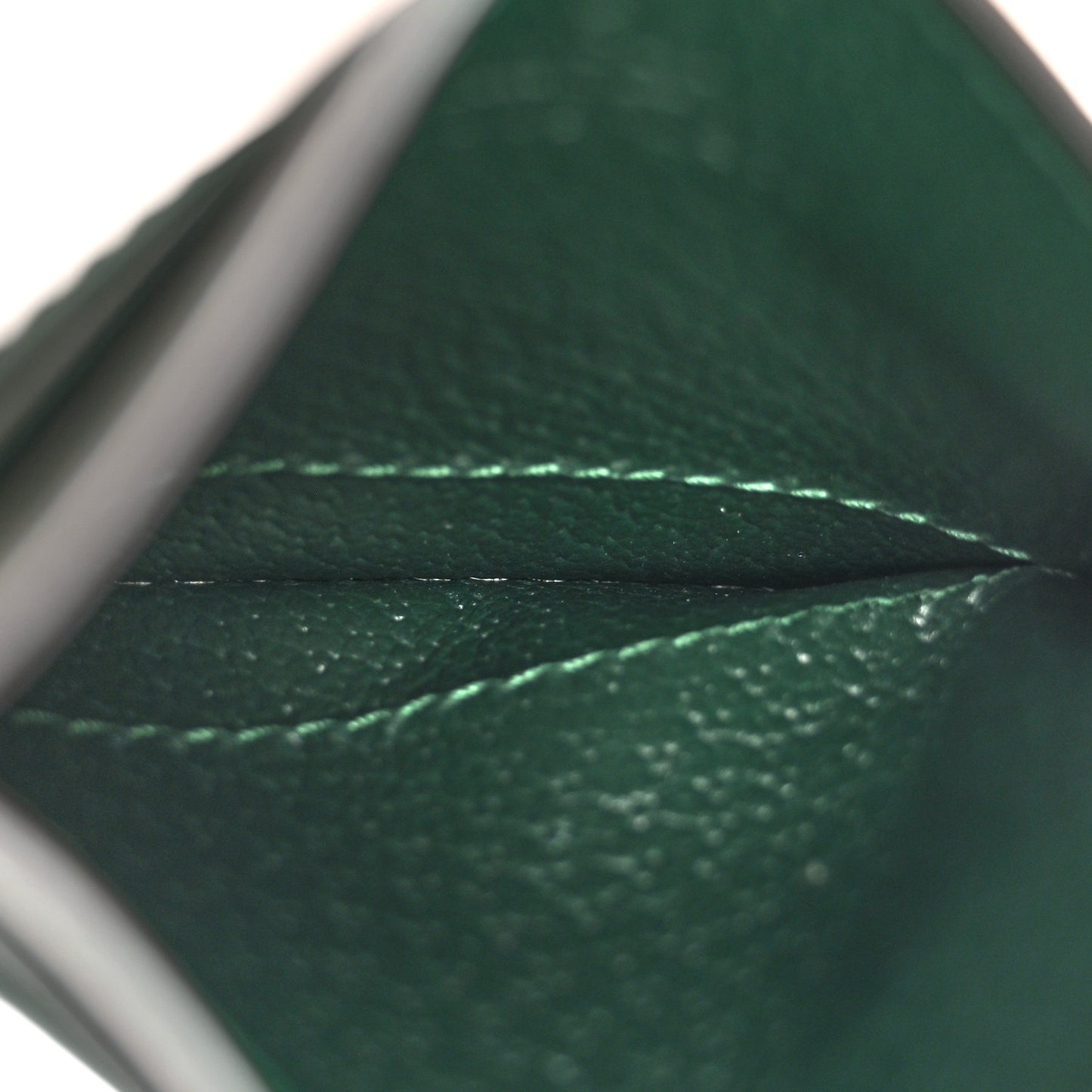 Textured Dollar Calfskin Horsebit 1955 Card Holder Green