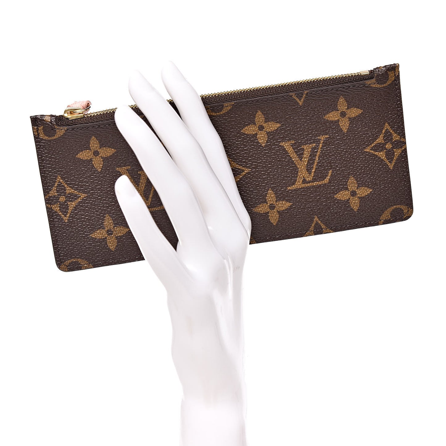 Monogram Josephine Wallet Zippered Insert Rose Ballerine