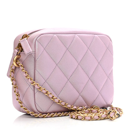 Chanel Iridescent Caviar Quilted Mini My Perfect Camera Case Pink 3 of 11