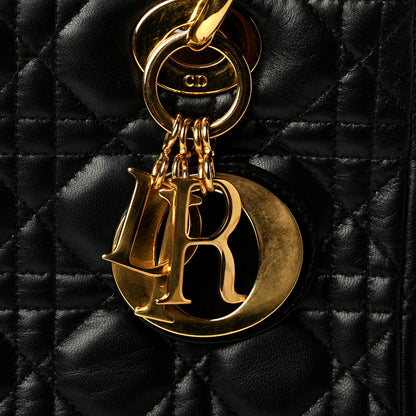 Christian Dior Lambskin Cannage Medium Lady Dior Black 6 of 6