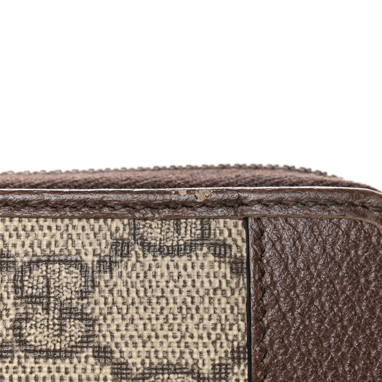 GG Supreme Monogram Web Ophidia Zip Around Wallet Brown