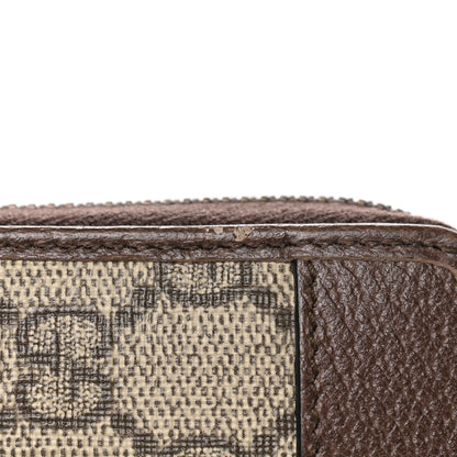 Gucci GG Supreme Monogram Web Ophidia Zip Around Wallet Brown 9 of 9