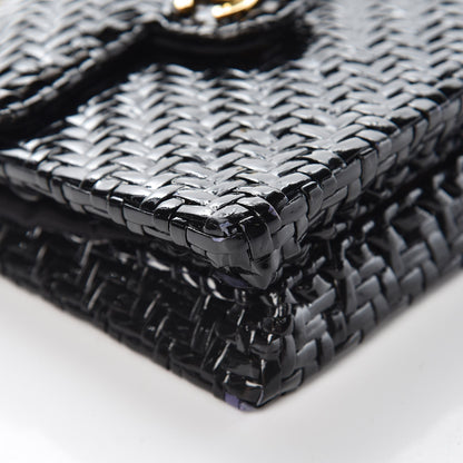 Chanel Patent Woven Mini Flap Black 8 of 11