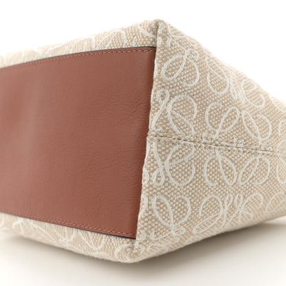 Loewe Jacquard Anagram Calfskin Small Cubi Bag  Ecru Tan 10 of 10