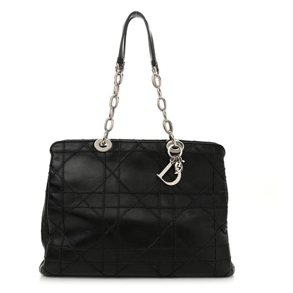 Christian Dior Lambskin Macrocannage Granville Tote Black 1 of 12