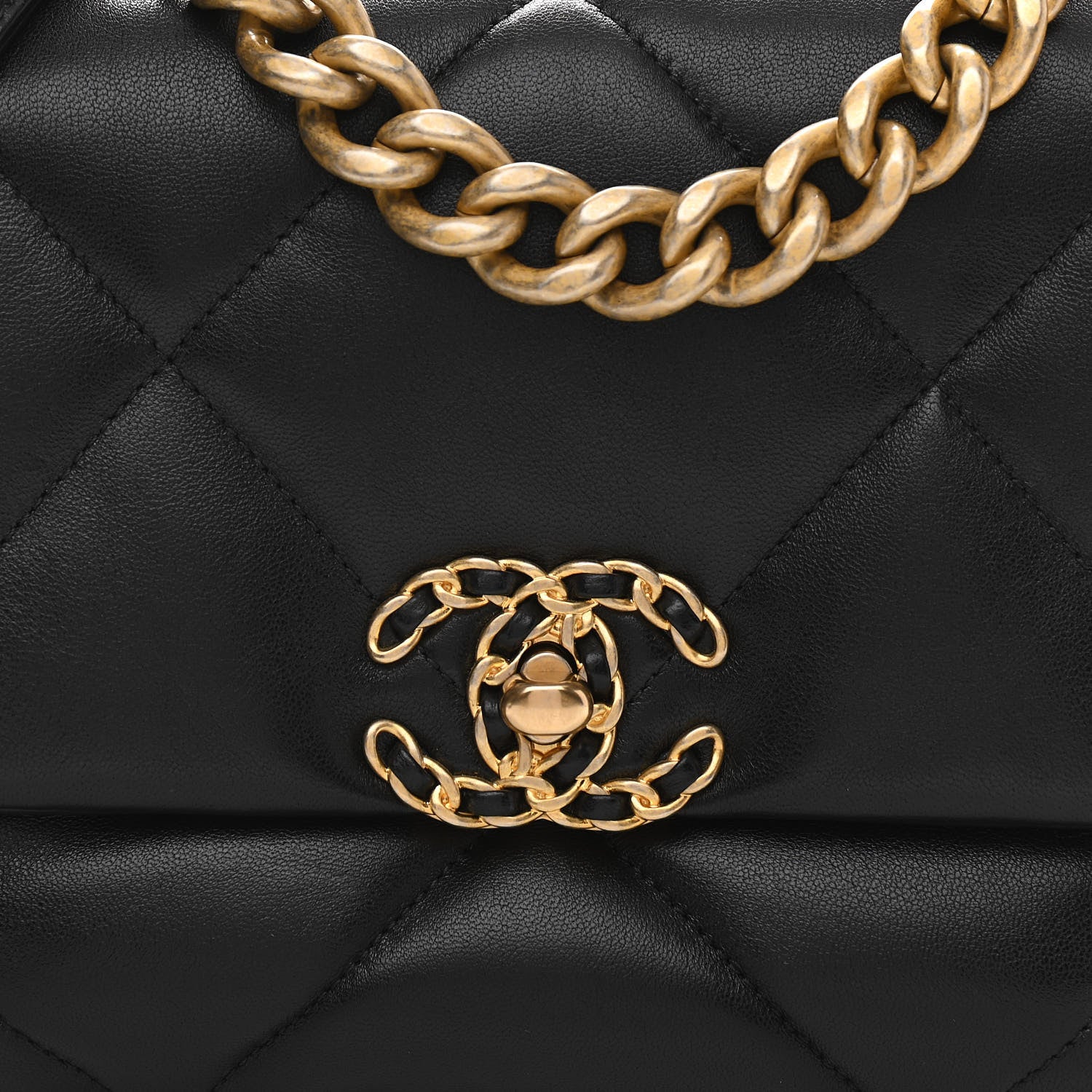 Chanel Goatskin Quilted Medium Chanel 19 Flap Black 8 of 14
