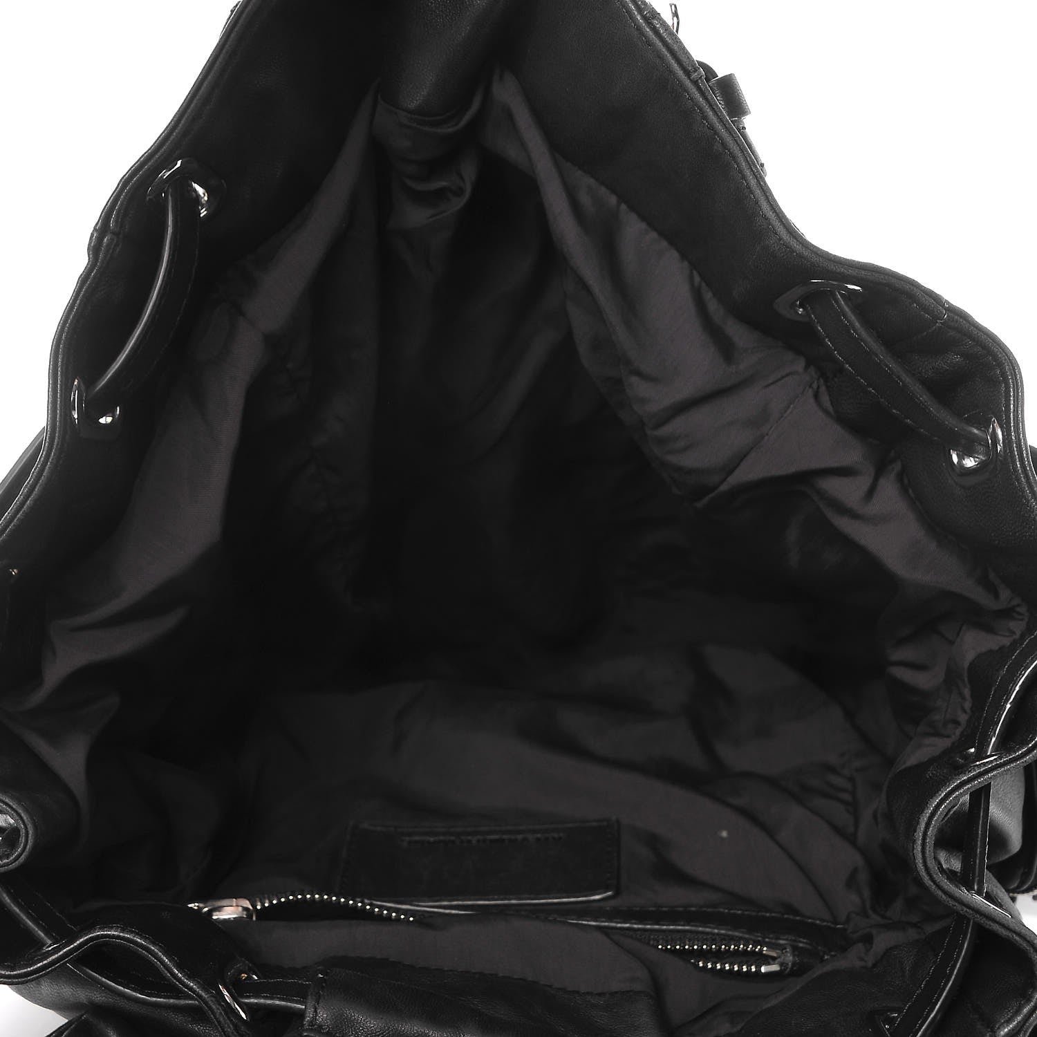Alexander Wang Lambskin Marti Backpack Bag Washed Black Rhodium Hardware 6 of 9