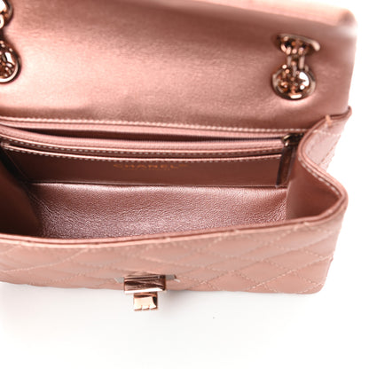 Chanel Metallic Grained Calfskin Quilted 2.55 Reissue Mini Flap Copper Pink 5 of 10