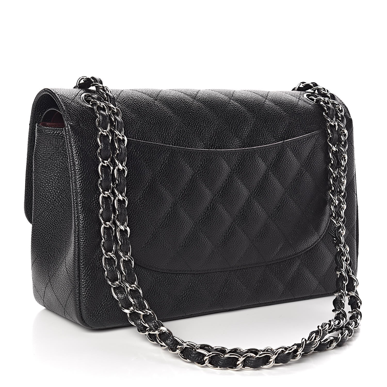 Chanel Caviar Quilted Jumbo Double Flap Black 3 of 10
