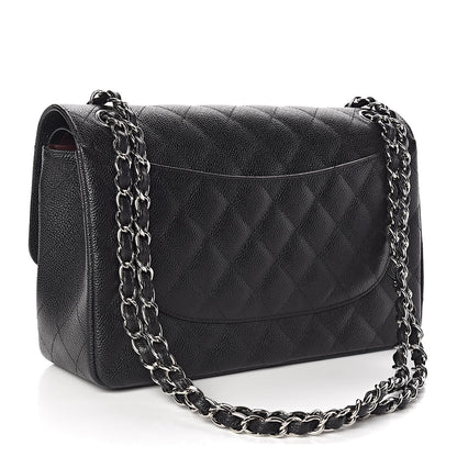 Chanel Caviar Quilted Jumbo Double Flap Black 3 of 10