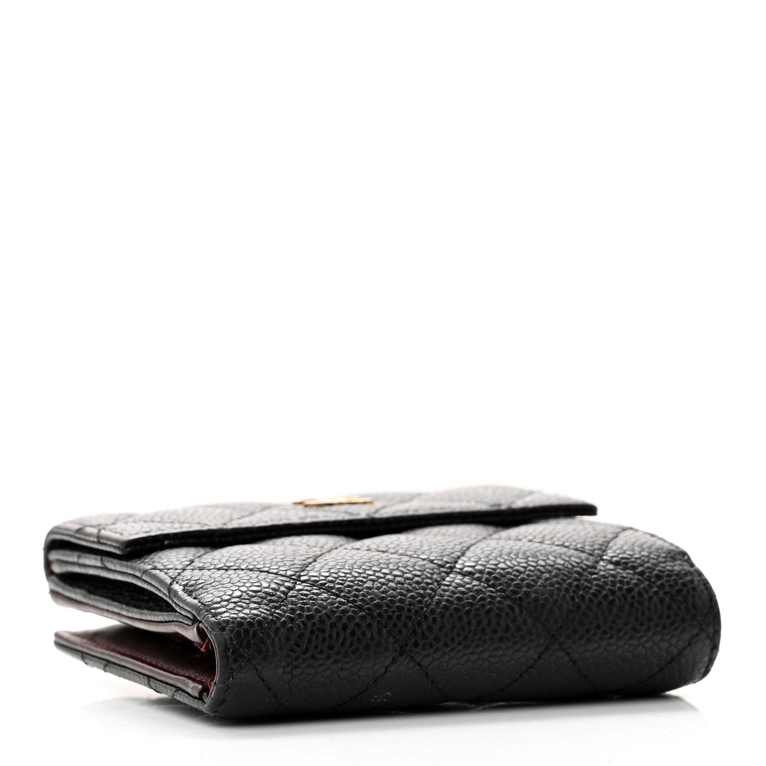 Chanel Caviar Quilted Compact French Flap Wallet Black 4 of 15